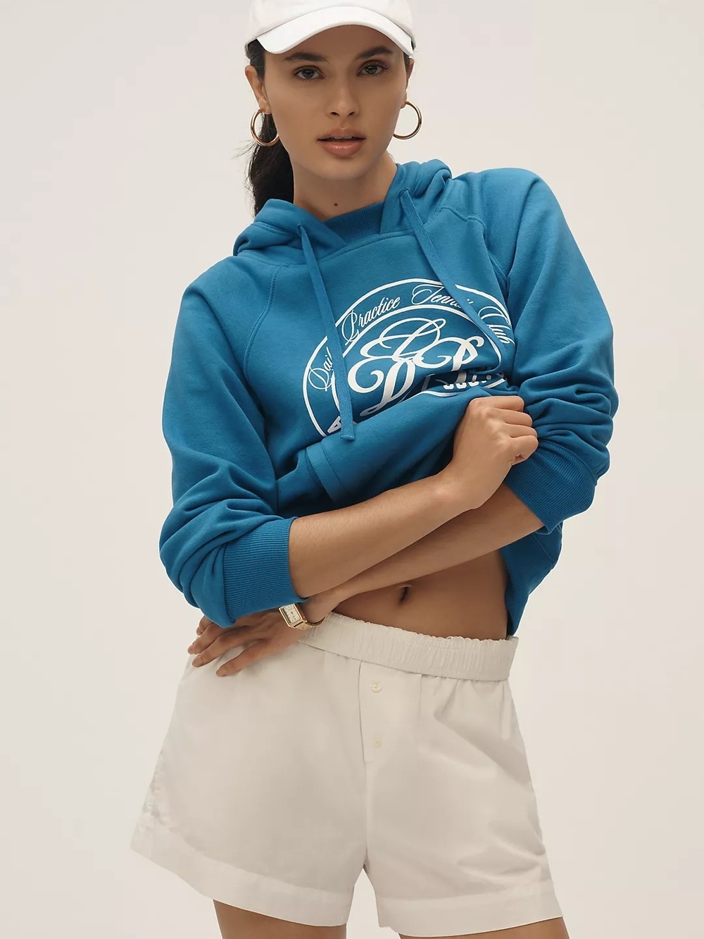 Anthropologie- Daily Practice Tennis Club Graphic Hoodie- Size Large
